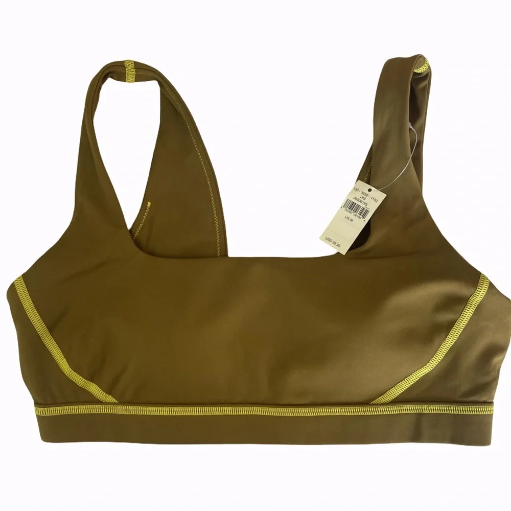 OFFLINE By Aerie GOALS Sweat Most Support Sport Bra in Mustard Size XL New